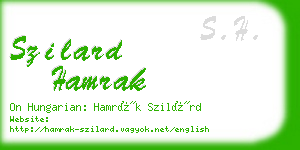 szilard hamrak business card